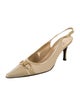 Stuart Weitzman Canvas Slingback Pumps
