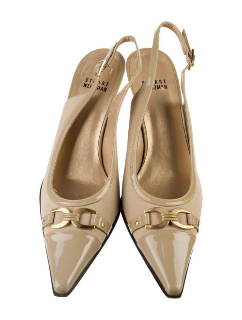 Stuart Weitzman Canvas Slingback Pumps