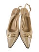 Stuart Weitzman Canvas Slingback Pumps
