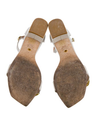 Stuart Weitzman Leather Chain-Link Accents Sandals