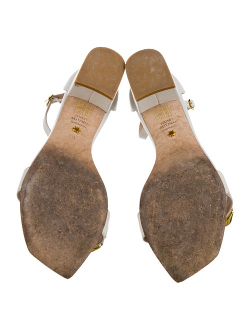 Stuart Weitzman Leather Chain-Link Accents Sandals