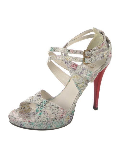 Stuart Weitzman Snakeskin Animal Print Sandals