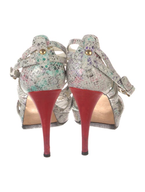 Stuart Weitzman Snakeskin Animal Print Sandals