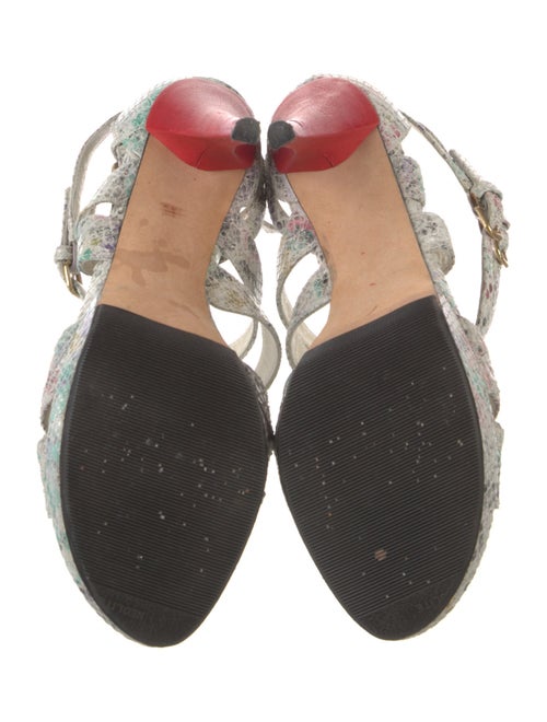 Stuart Weitzman Snakeskin Animal Print Sandals