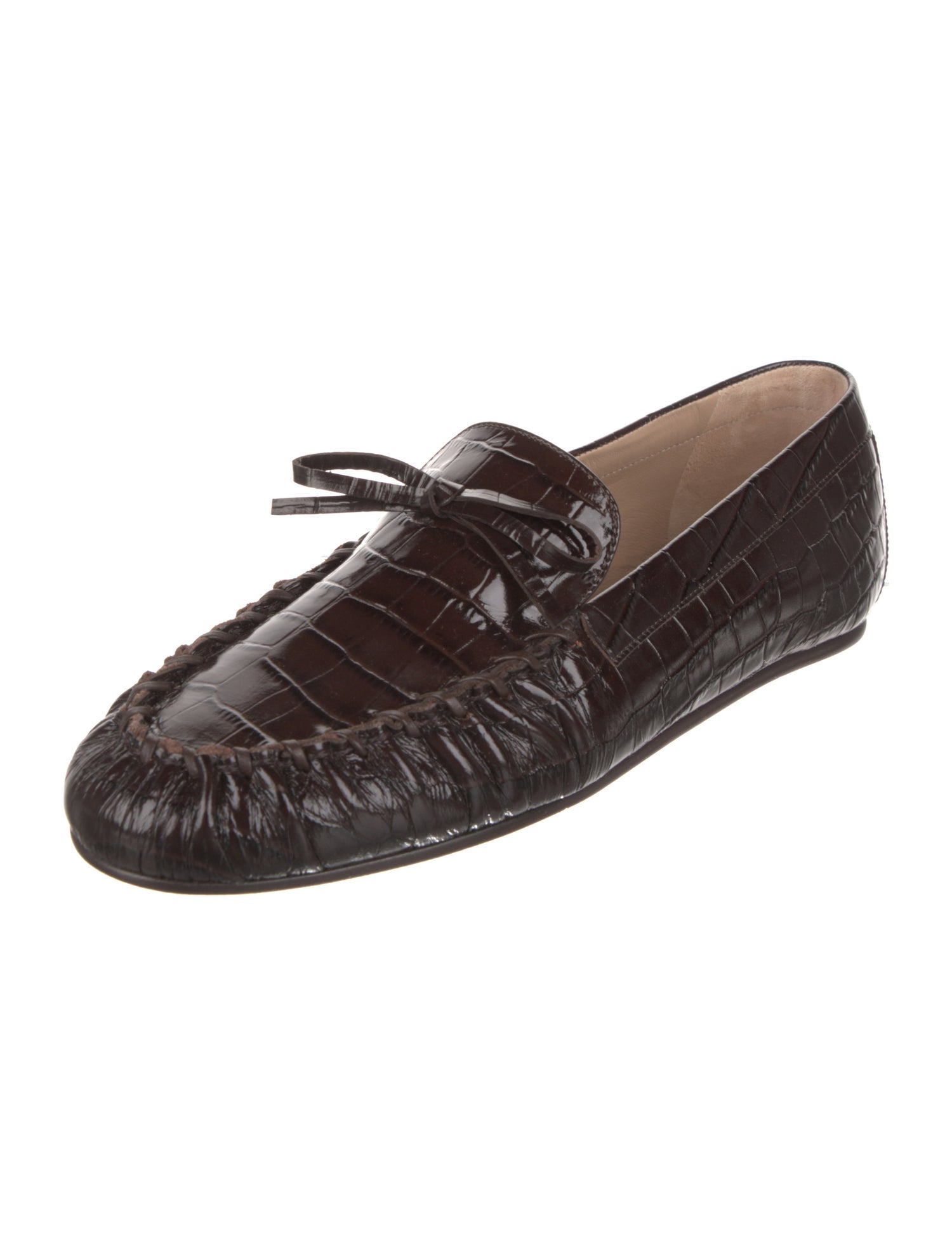 Stuart Weitzman Leather Animal Print Loafers