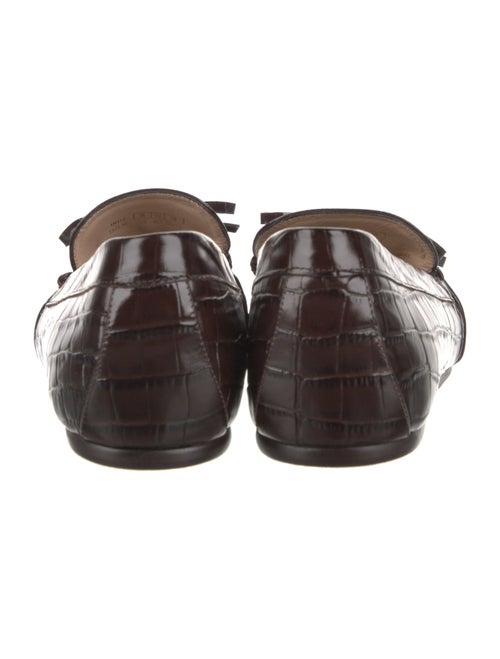 Stuart Weitzman Leather Animal Print Loafers