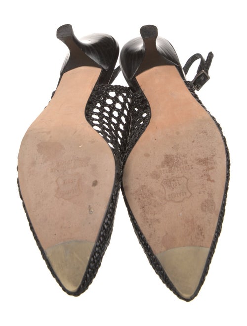 Stuart Weitzman Leather Braided Accents Slingback Pumps