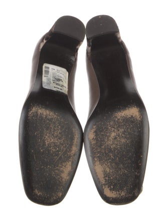 Stuart Weitzman Leather Fur Trim Pumps