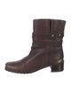 Stuart Weitzman Leather Moto Boots