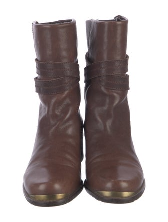 Stuart Weitzman Leather Moto Boots