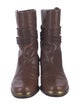 Stuart Weitzman Leather Moto Boots