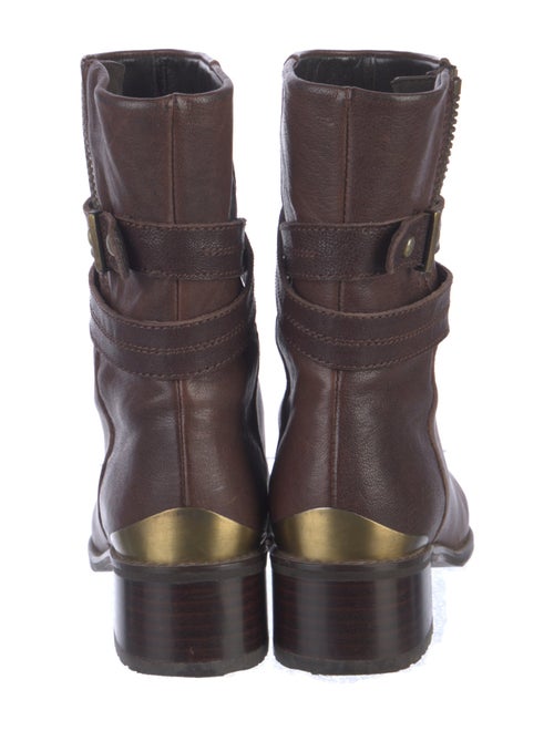 Stuart Weitzman Leather Moto Boots