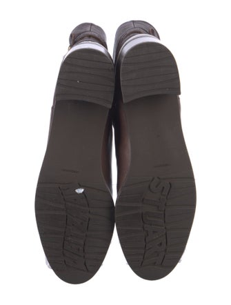 Stuart Weitzman Leather Moto Boots