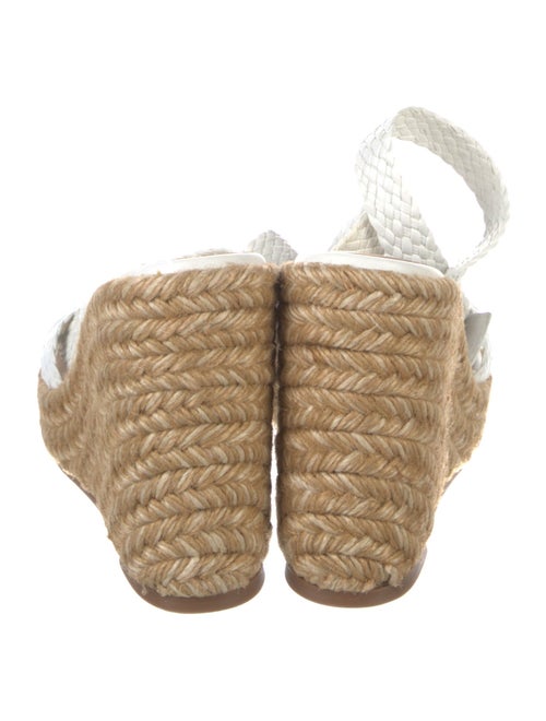 Stuart Weitzman Leather Colorblock Pattern Espadrilles