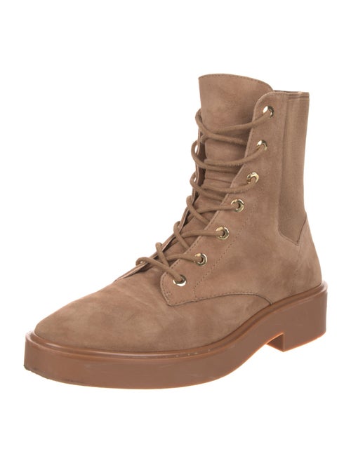 Stuart Weitzman Suede Combat Boots