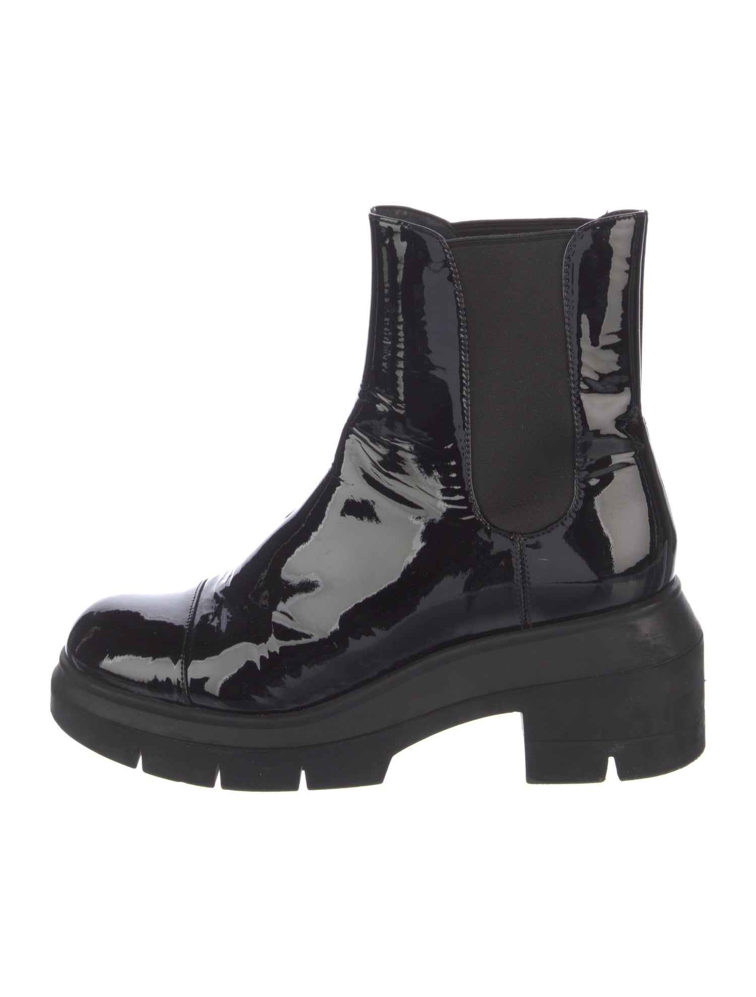 Stuart Weitzman Patent Leather Chelsea Boots