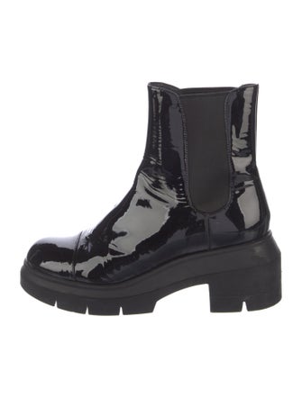 Stuart Weitzman Patent Leather Chelsea Boots