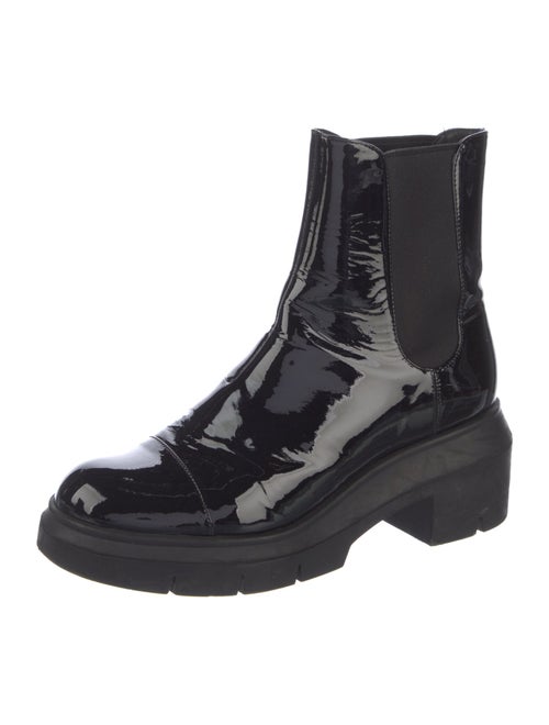 Stuart Weitzman Patent Leather Chelsea Boots