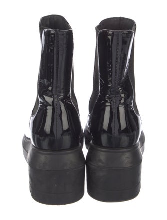 Stuart Weitzman Patent Leather Chelsea Boots