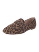 Stuart Weitzman Suede Animal Print Loafers