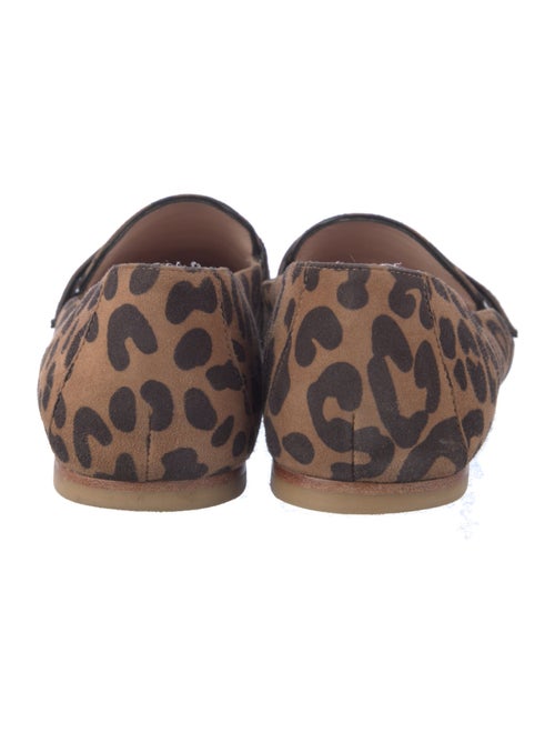 Stuart Weitzman Suede Animal Print Loafers
