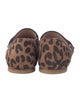 Stuart Weitzman Suede Animal Print Loafers