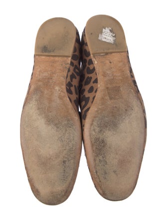 Stuart Weitzman Suede Animal Print Loafers