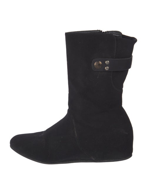 Stuart Weitzman Leather Trim Embellishment Boots