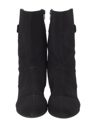 Stuart Weitzman Leather Trim Embellishment Boots