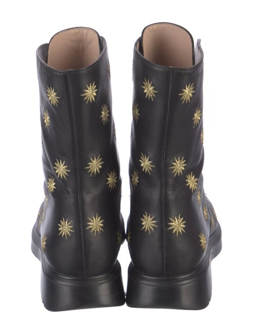 Stuart Weitzman Leather Printed Combat Boots