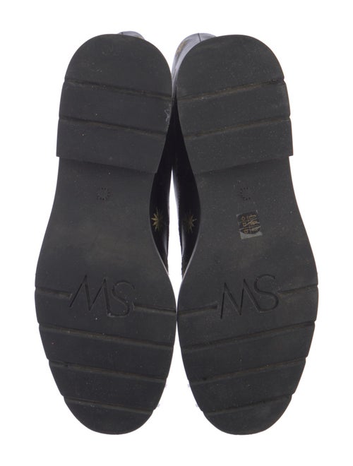 Stuart Weitzman Leather Printed Combat Boots