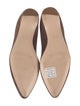 Stuart Weitzman Leather Glitter Accents Flats