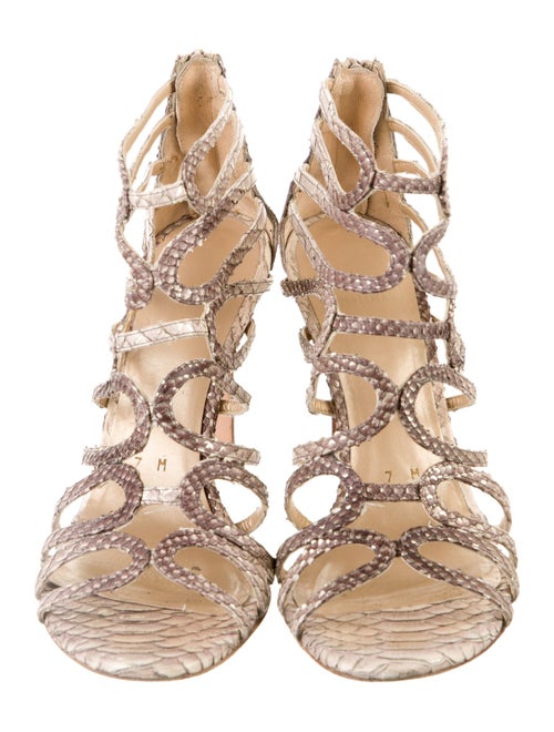 Stuart Weitzman Snakeskin Animal Print Sandals