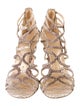 Stuart Weitzman Snakeskin Animal Print Sandals