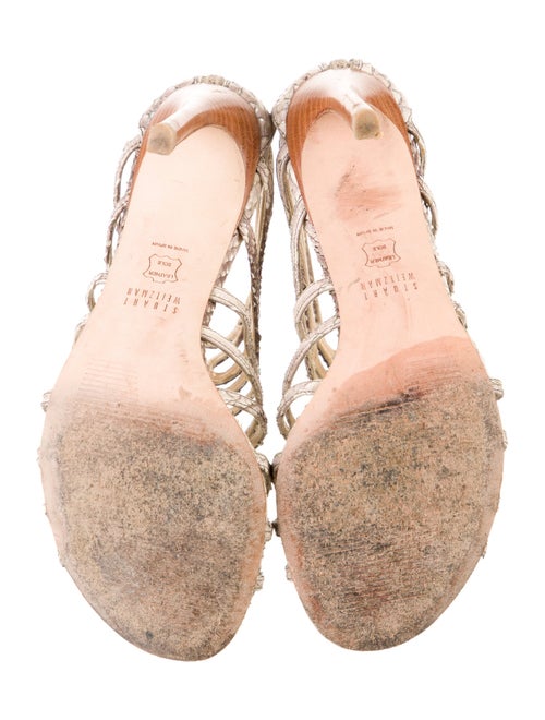 Stuart Weitzman Snakeskin Animal Print Sandals