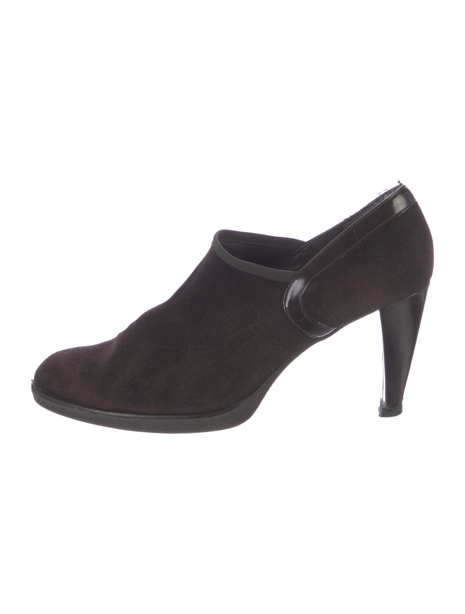 Stuart Weitzman Suede Leather Trim Embellishment Pumps