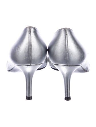 Stuart Weitzman Leather Crystal Embellishments Mules