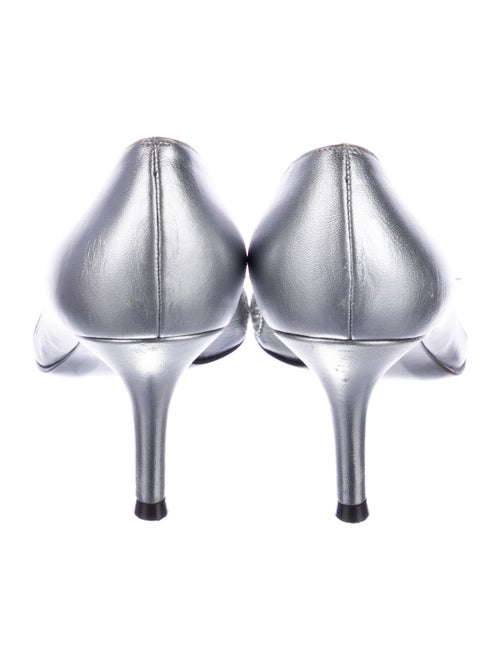 Stuart Weitzman Leather Crystal Embellishments Mules