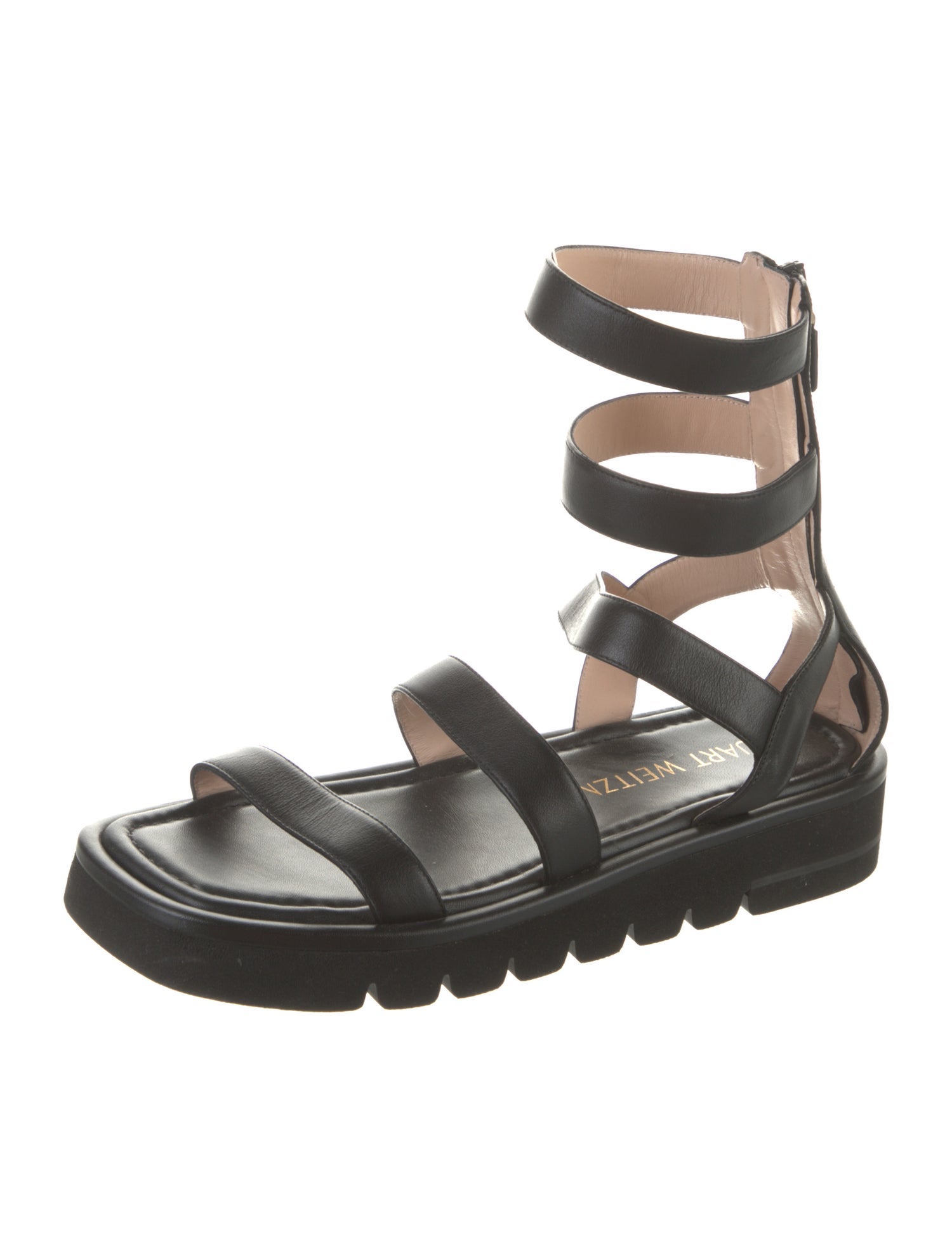 Stuart Weitzman Leather Gladiator Sandals