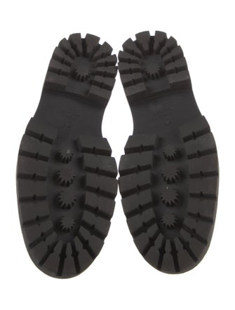 Stuart Weitzman Patent Leather Chain-Link Accents Loafers