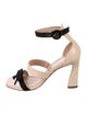 Stuart Weitzman Patent Leather Colorblock Pattern Sandals