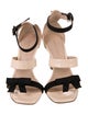 Stuart Weitzman Patent Leather Colorblock Pattern Sandals