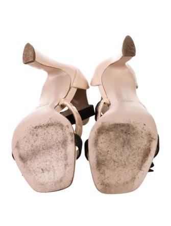 Stuart Weitzman Patent Leather Colorblock Pattern Sandals