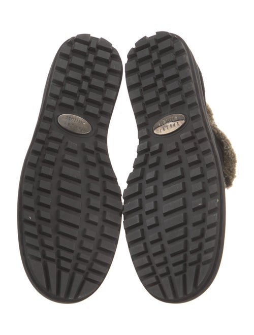 Stuart Weitzman Suede Fur Trim Sneakers