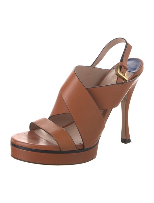 Stuart Weitzman Leather Slingback Sandals
