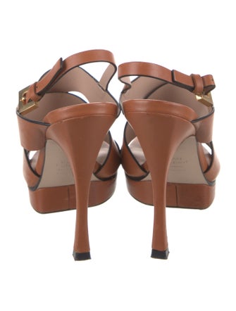 Stuart Weitzman Leather Slingback Sandals