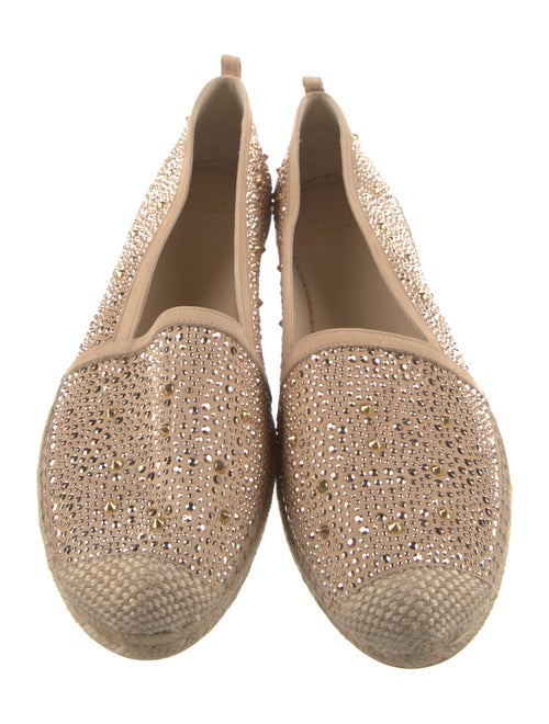 Stuart Weitzman Suede Studded Accents Espadrilles