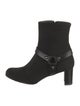 Stuart Weitzman Suede Moto Boots