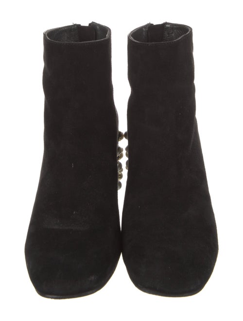 Stuart Weitzman Suede Beaded Accents Boots