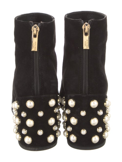 Stuart Weitzman Suede Beaded Accents Boots